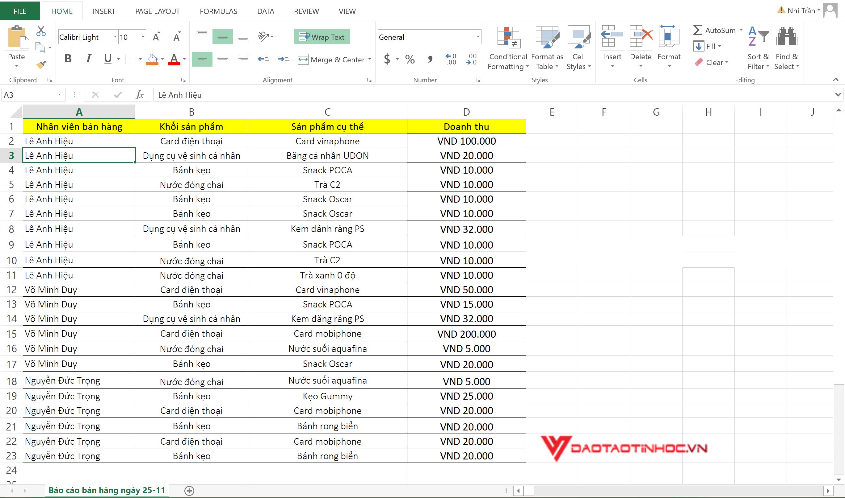 cách sử dụng lọc trong excel