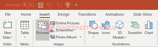 Cách cắt hình ảnh Powerpoint với định dạng tùy ý