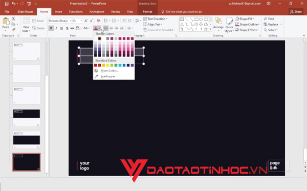 slide master trong powerpoint 2018