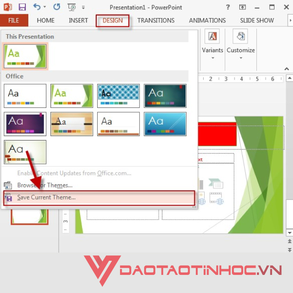 slide master trong powerpoint 2018