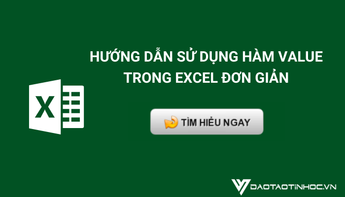 Hướng dẫn sử dụng hàm VALUE trong excel đơn giản