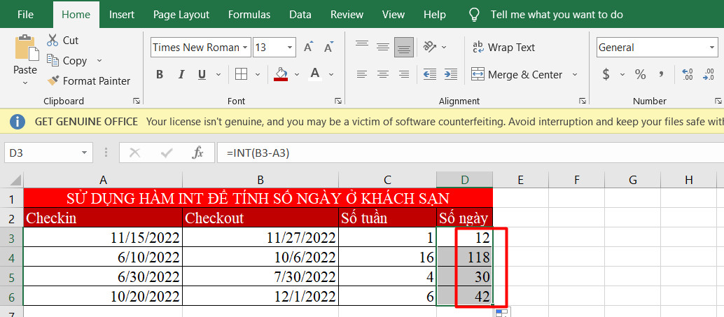 cách sử dụng hàm int 12