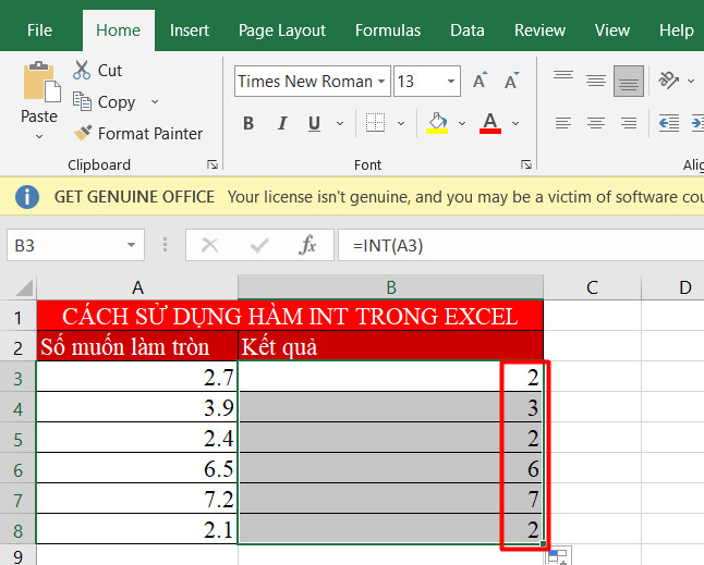 cách sử dụng hàm int 3