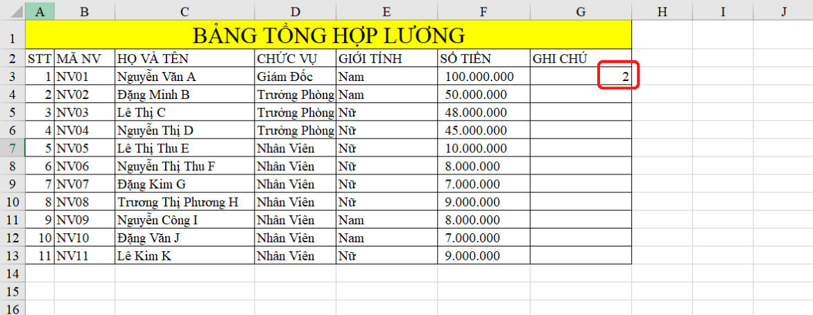 hàm index trong excel 11