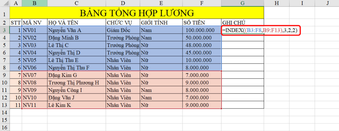 hàm index trong excel 5