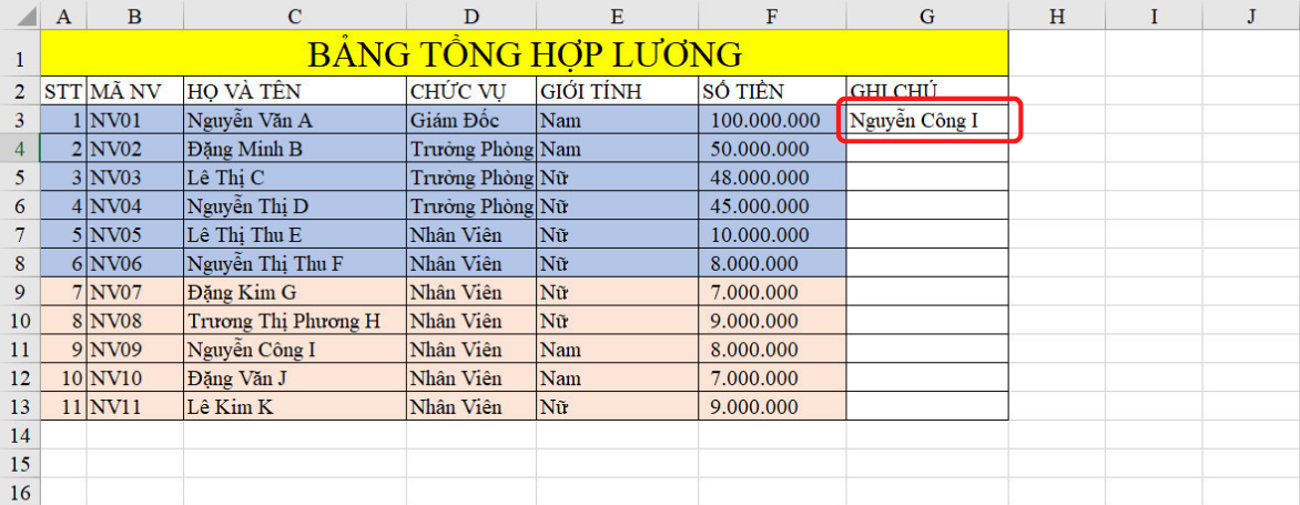 hàm index trong excel 6