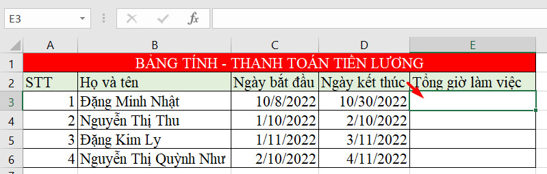 hàm networkdays trong excel 5