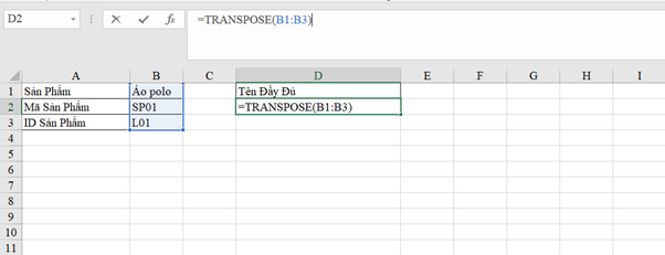 hàm concatenate trong excel