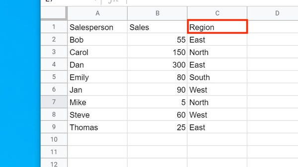 hàm sumif trong google sheet