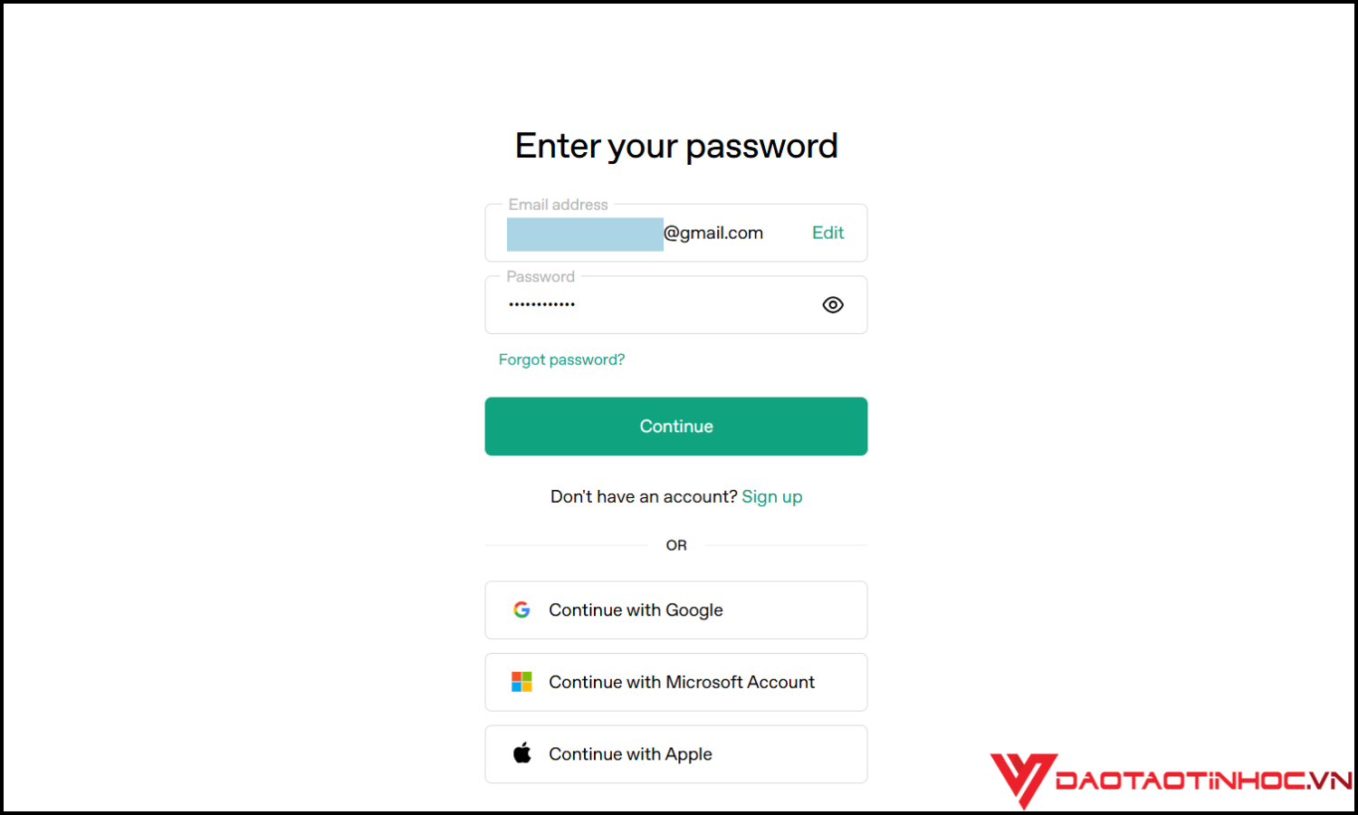 Đăng nhập vào Chat GPT