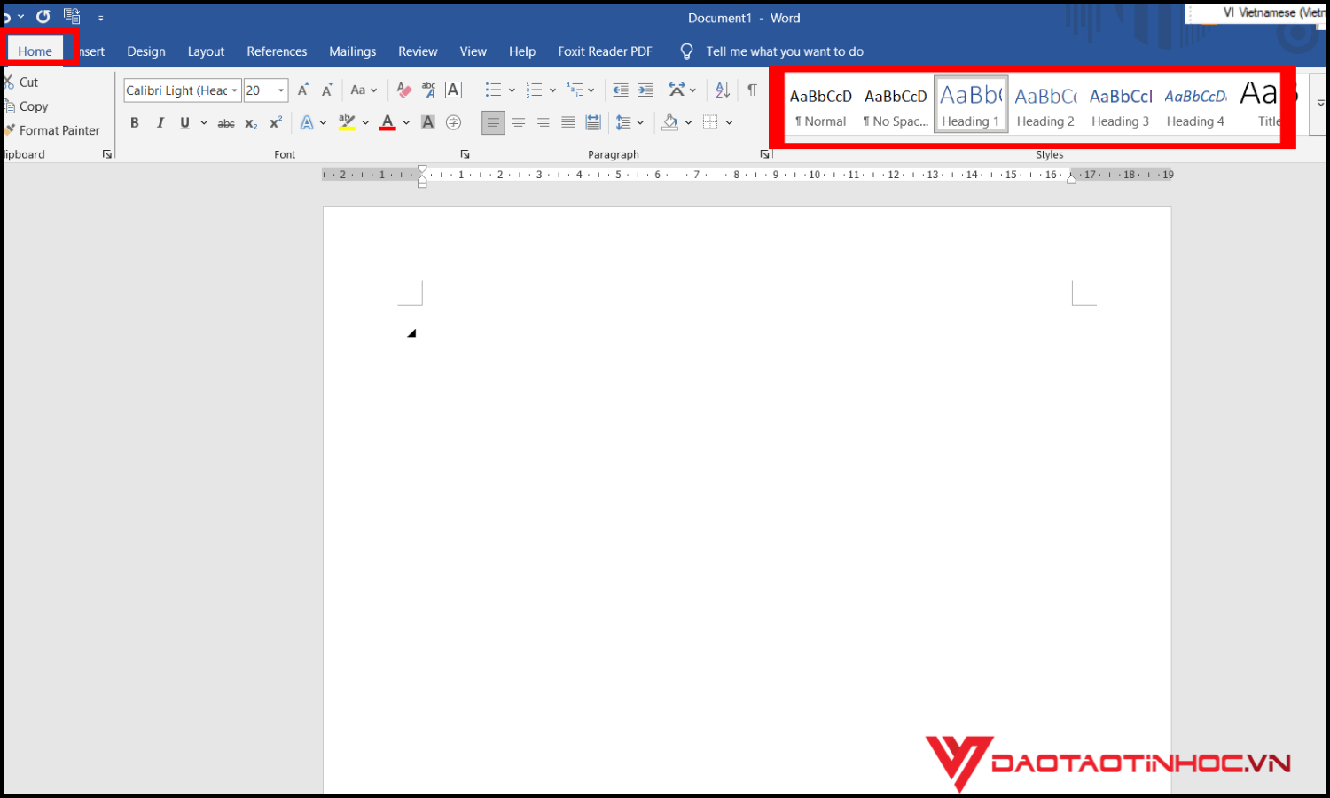 Cách tạo mục lục trong word