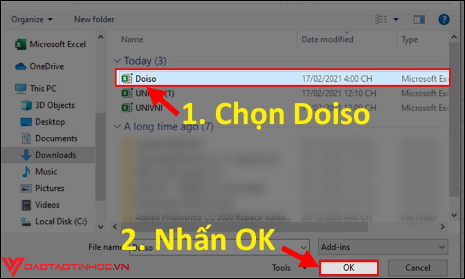 Cách chuyển đổi số thành chữ bằng file Add-Ins bước 7