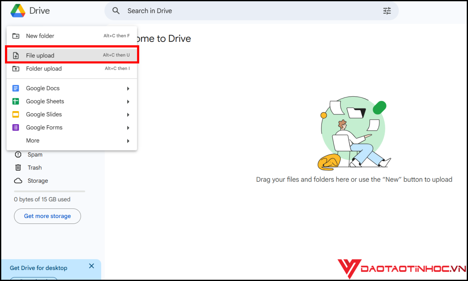 Sử dụng Google Sheets để chuyển đổi file PDF sang Excel bước 2