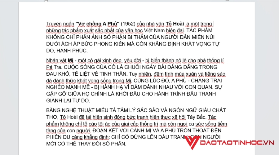 Đoạn văn bản bị lỗi chữ hoa và chữ thường không đồng nhất