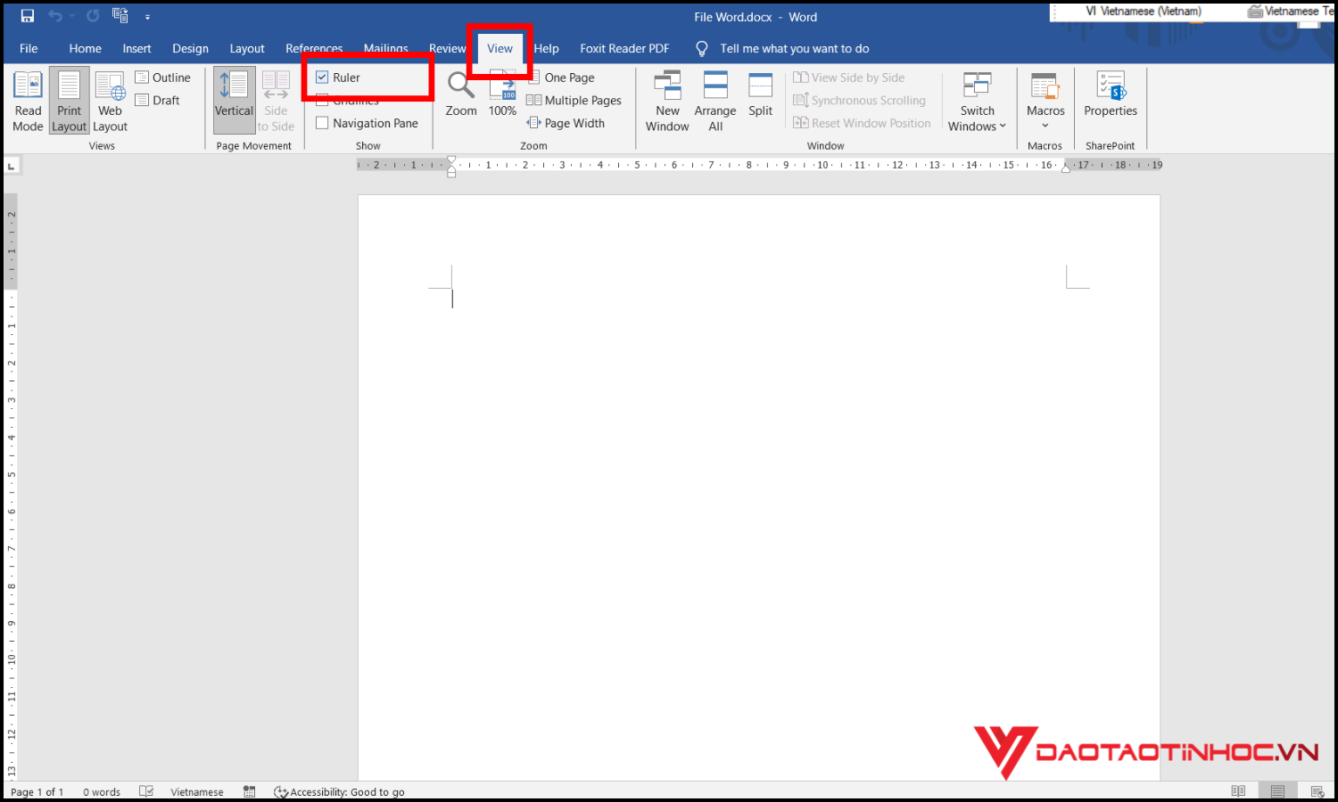 Cách đặt tab trong Word nhanh và chính xác bước 1