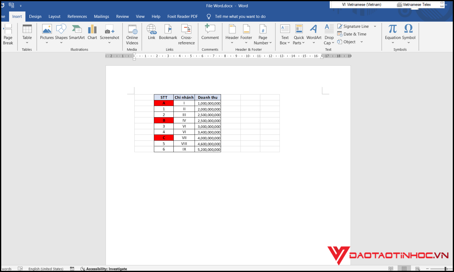 Chuyển Excel sang Word bằng Object bước 4