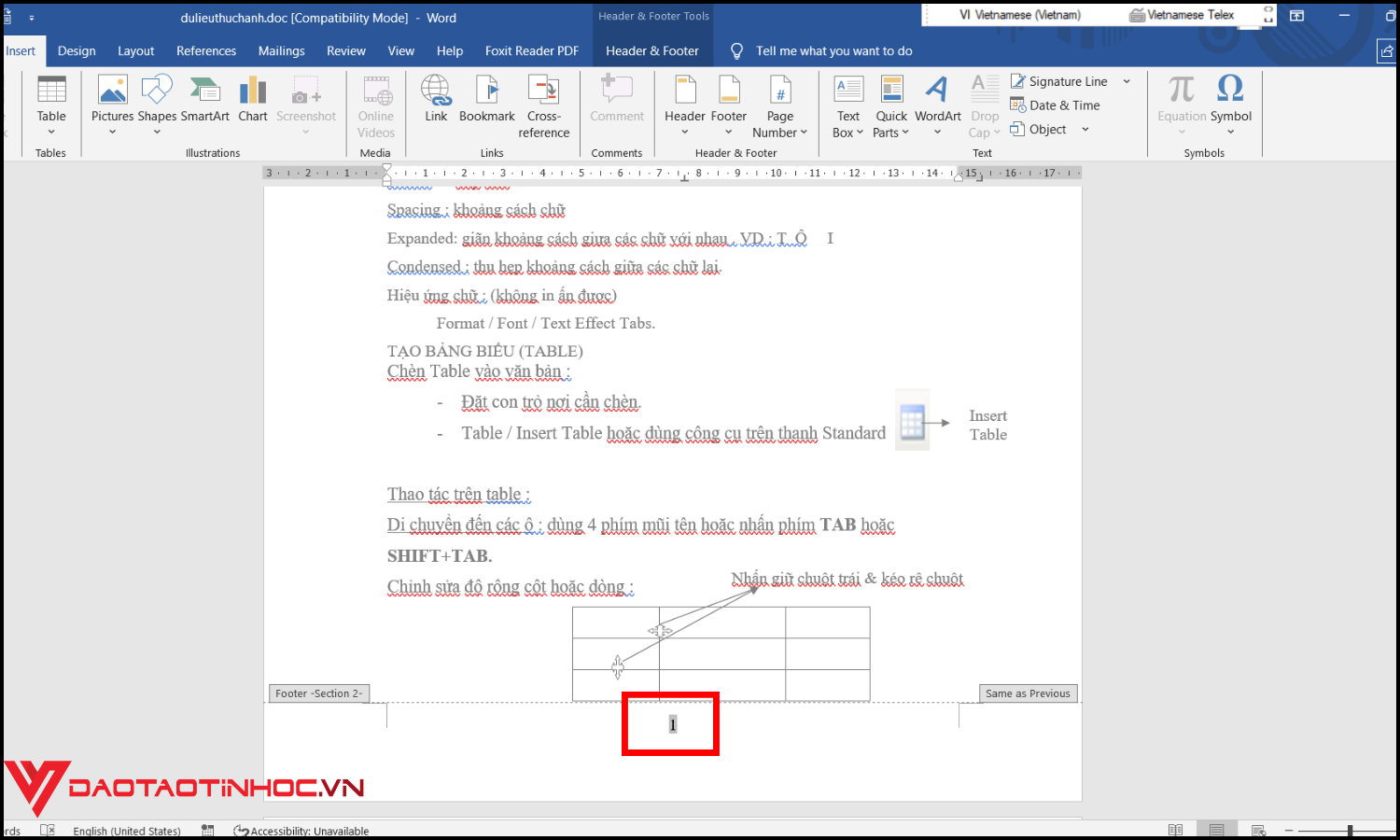 Cách đánh số trang trong Word theo ý muốn kết quả