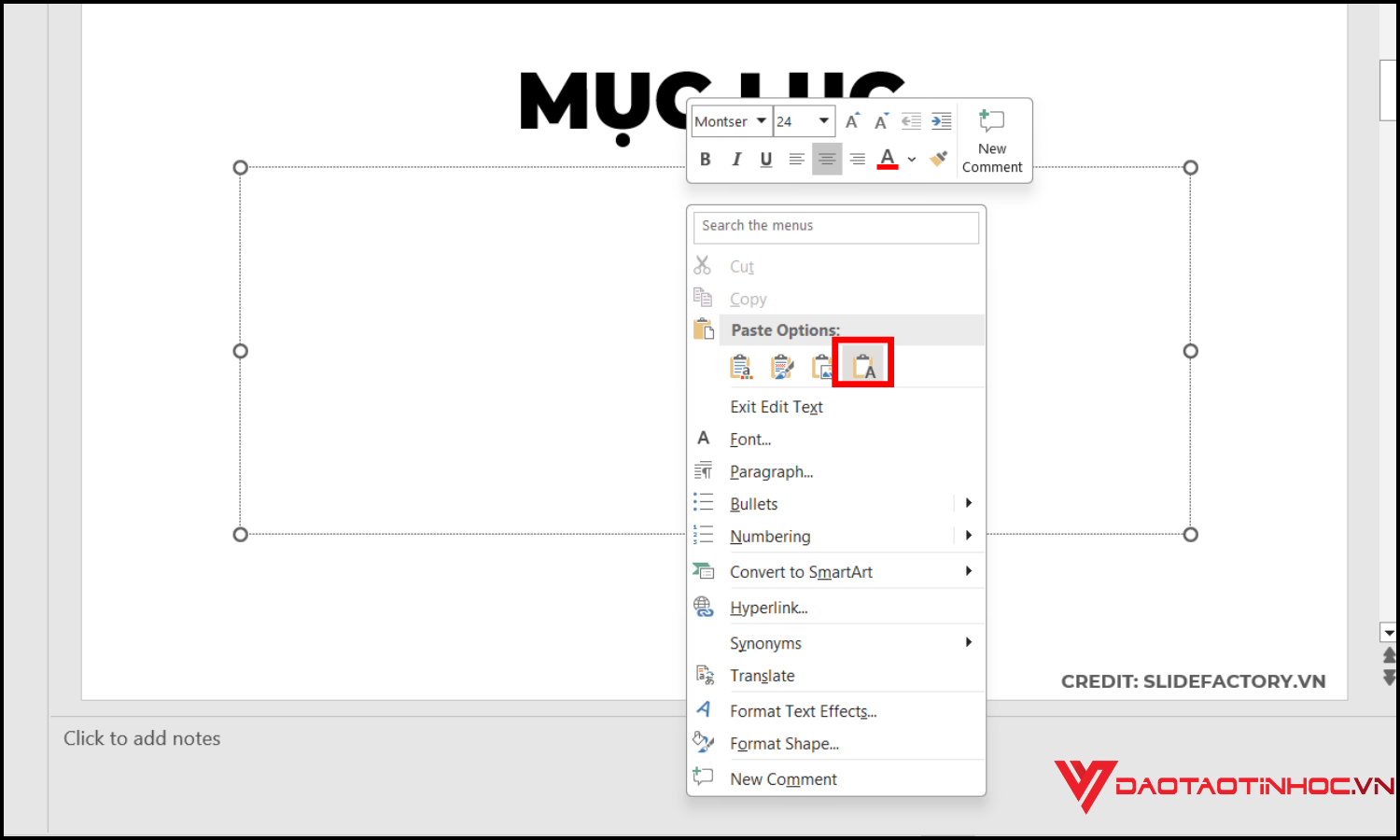 Cách tạo mục lục PowerPoint nhanh và chuyên nghiệp bước 4
