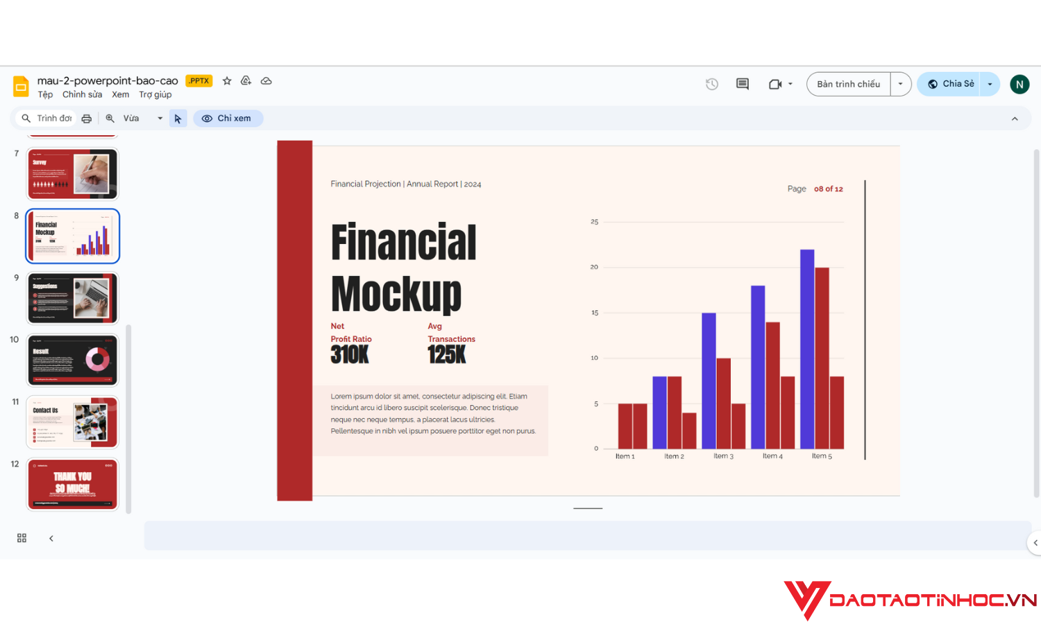 Gợi ý các mẫu PowerPoint báo cáo công việc đẹp 1