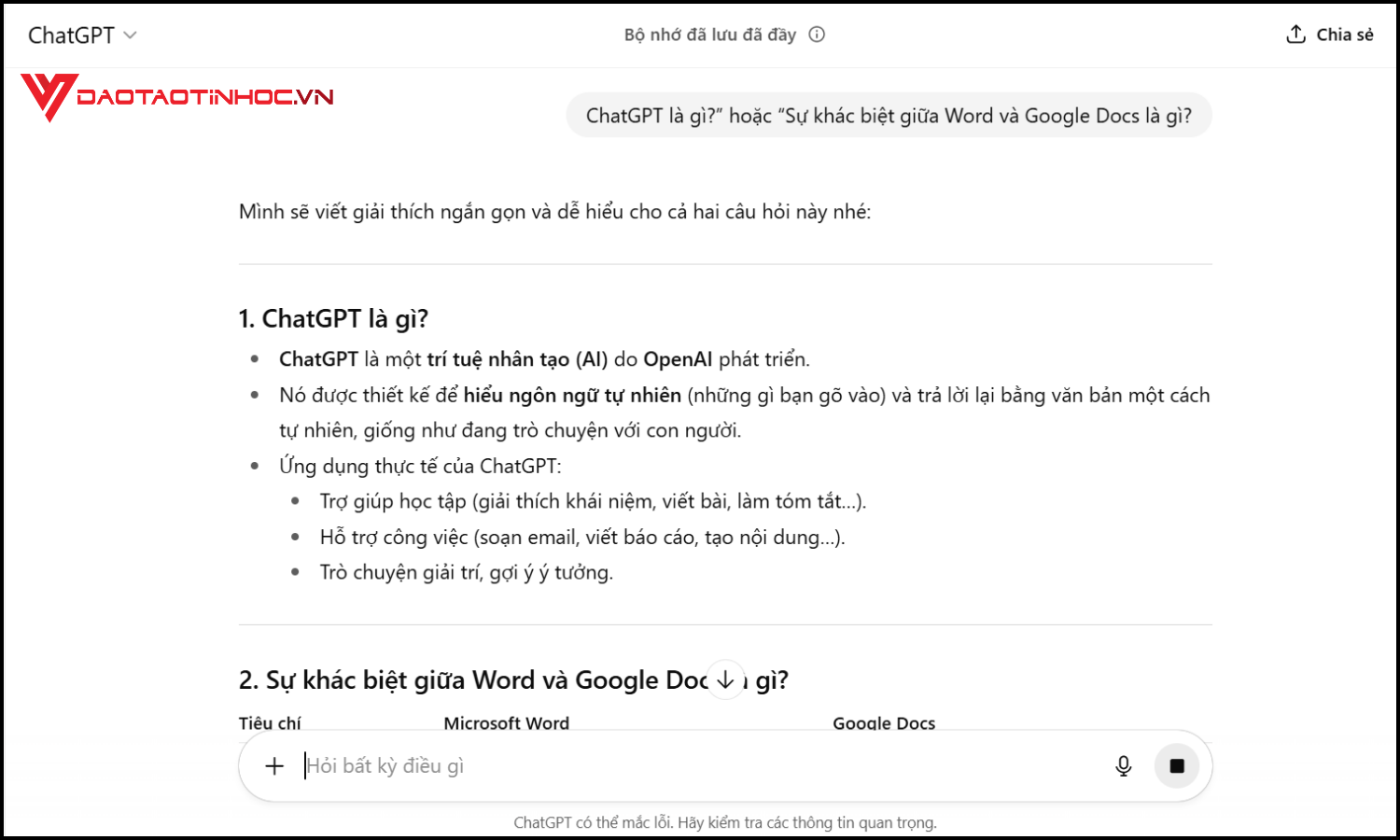 Prompt hỏi đáp (Question Prompt)