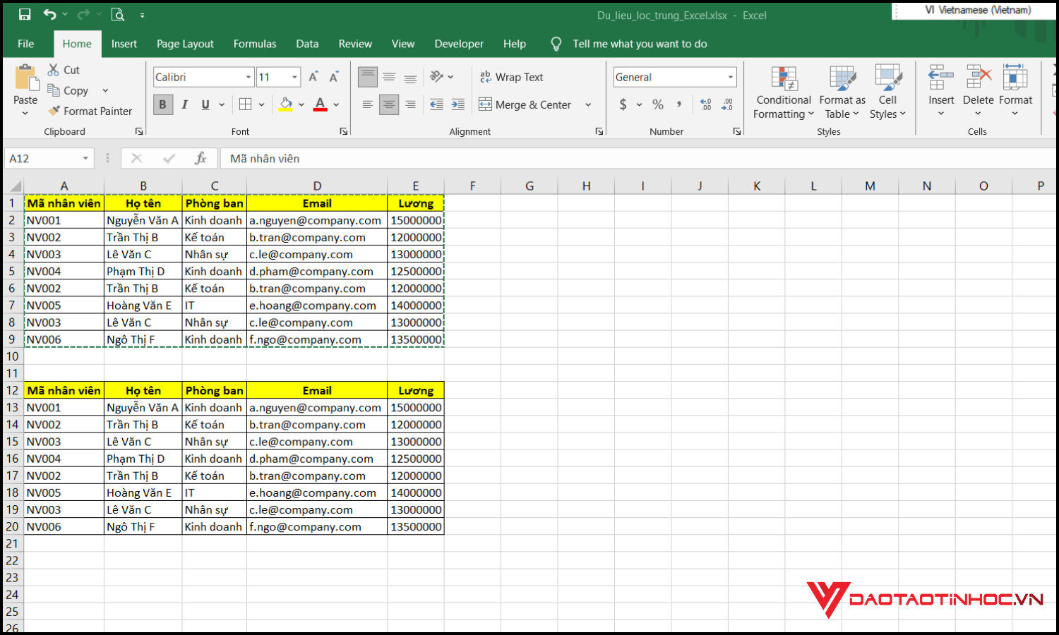 Cách copy trong Excel giữ nguyên định dạng bằng chuột phải bước 5