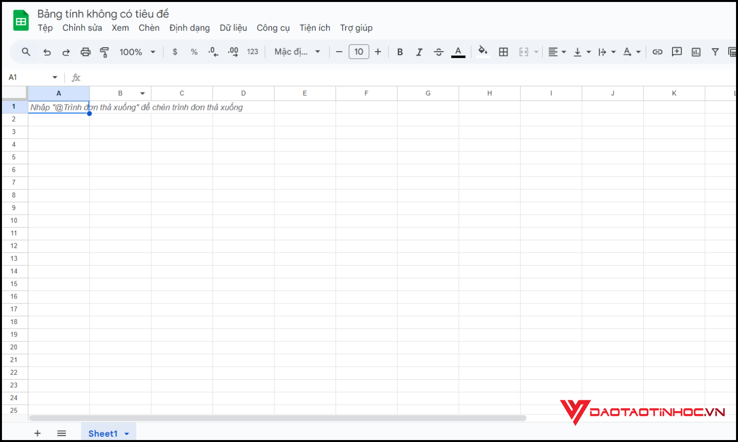 Cách chuyển Google Sheets sang tiếng Việt bước 4