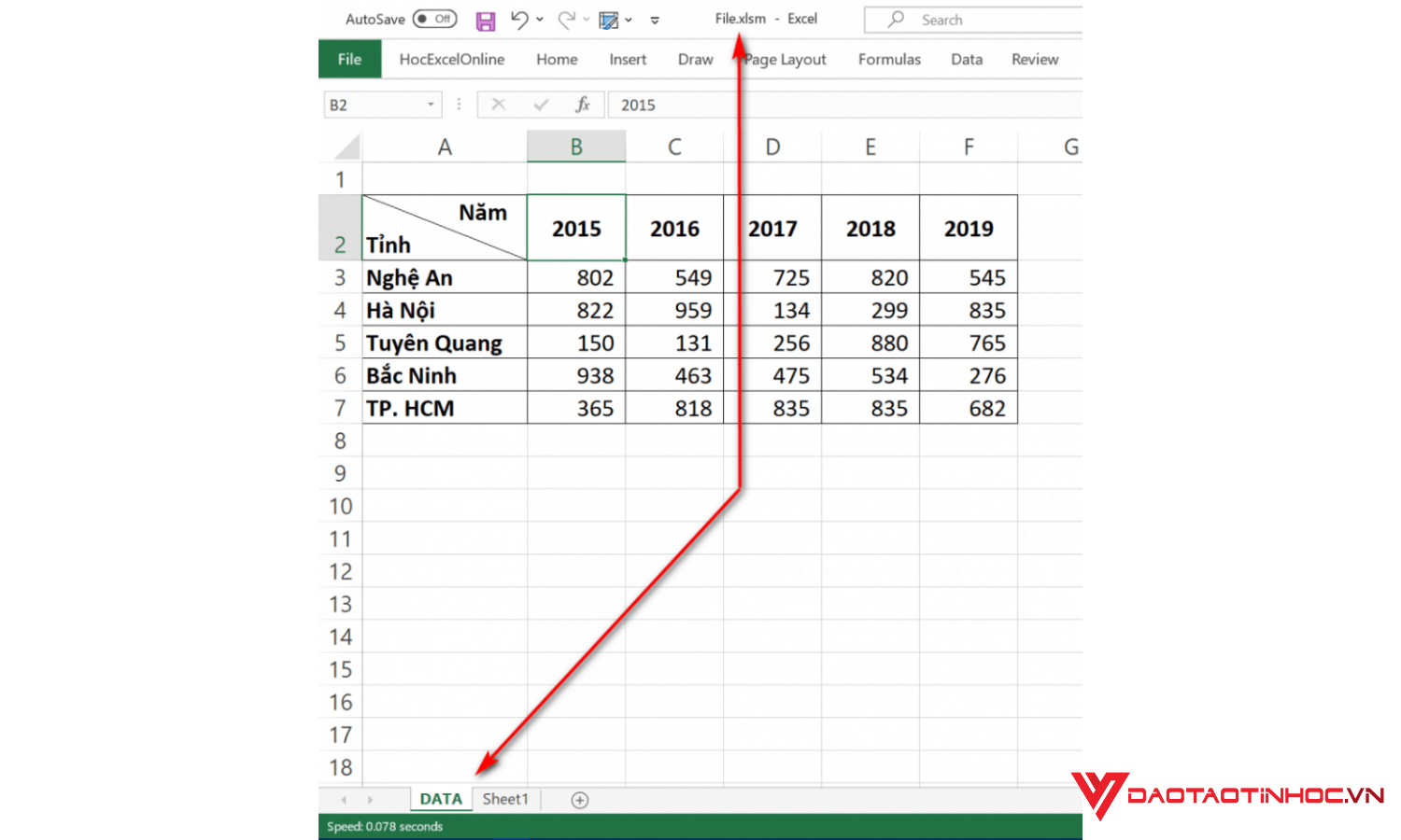 Hàm lấy dữ liệu từ file này sang file khác bước 2