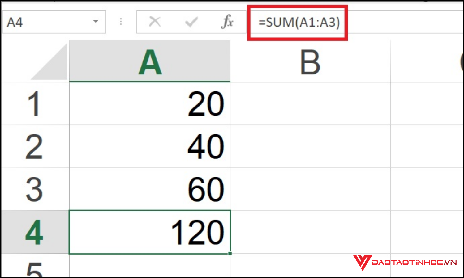 Excel cho kế toán Hàm SUM