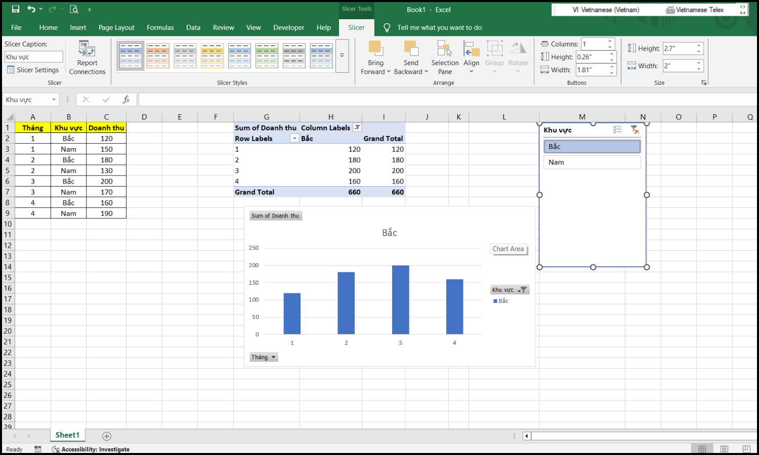 Hướng dẫn kết hợp Pivot Table và biểu đồ động bước 5