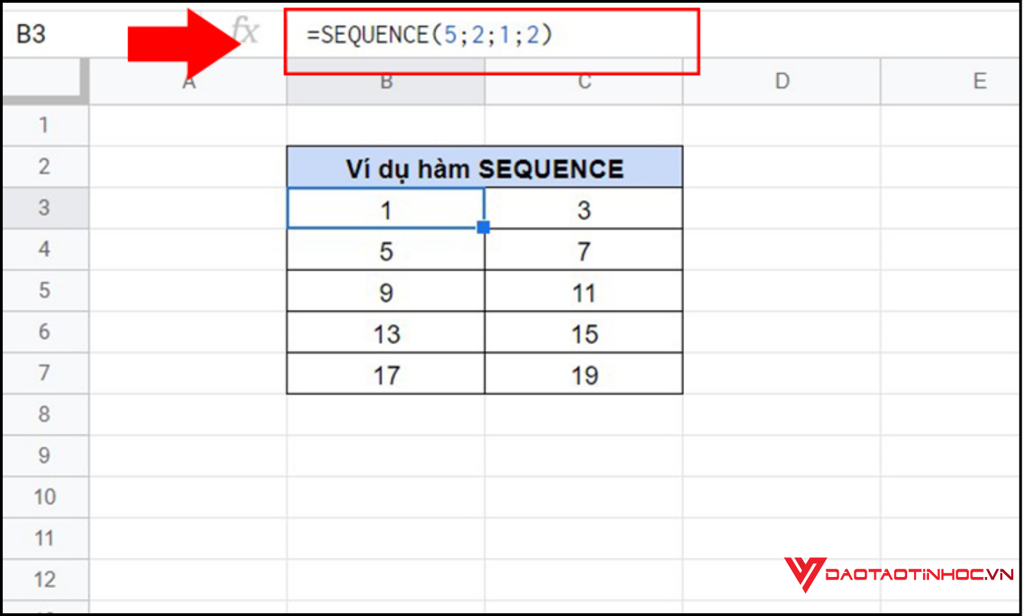 Lợi ích khi sử dụng hàm SEQUENCE trong Excel